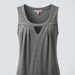Juicy Couture Gray Sleeveless Tank with Studded Neckline